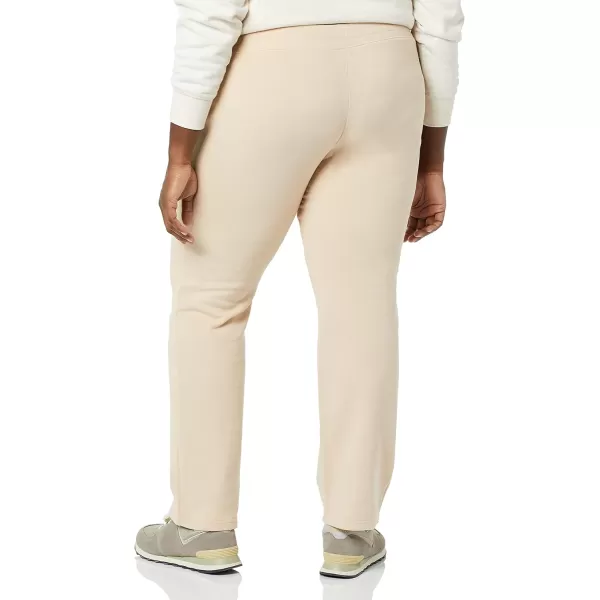 Amazon Essentials Womens Fleece Straight Leg Sweatpant Available in Plus SizeLight Beige