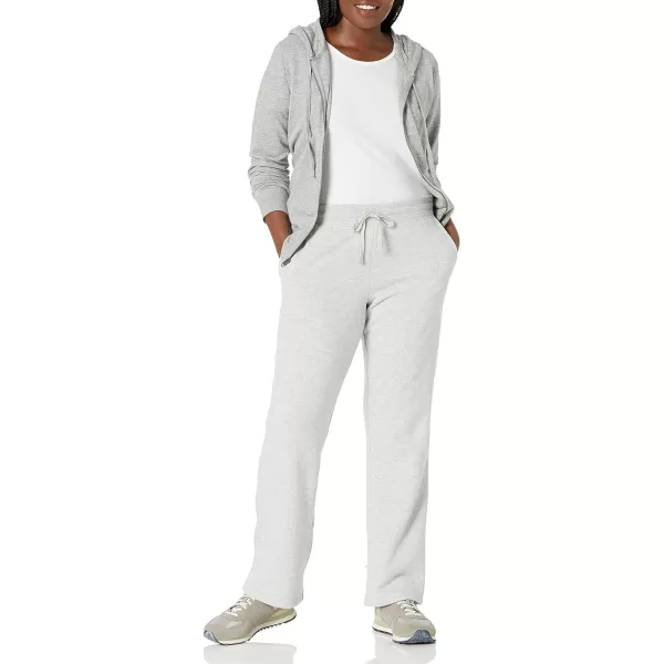 Amazon Essentials Womens Fleece Straight Leg Sweatpant Available in Plus SizeLight Grey Heather