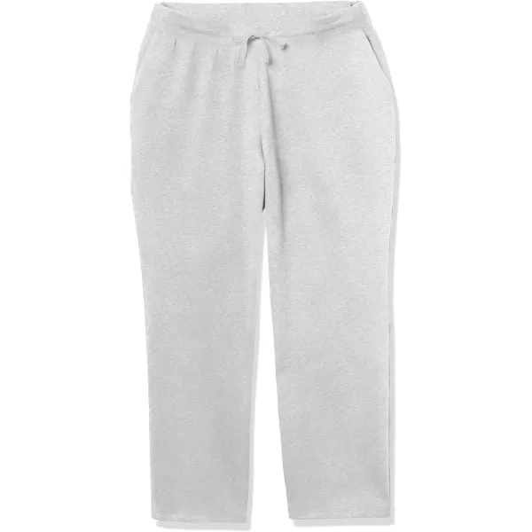 Amazon Essentials Womens Fleece Straight Leg Sweatpant Available in Plus SizeLight Grey Heather