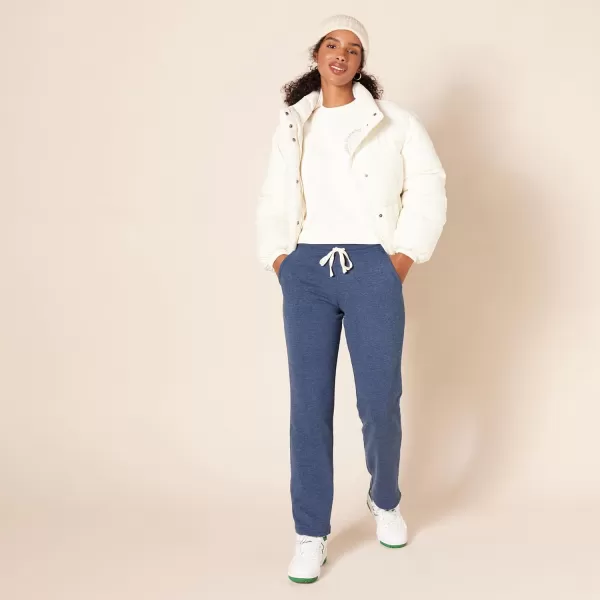 Amazon Essentials Womens Fleece Straight Leg Sweatpant Available in Plus SizeNavy Heather