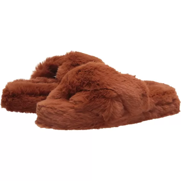 Amazon Essentials Womens Fluffy SlipperCaramel