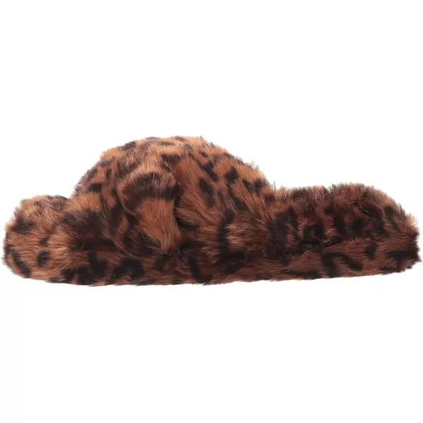 Amazon Essentials Womens Fluffy SlipperCheetah Print