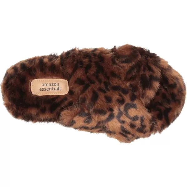 Amazon Essentials Womens Fluffy SlipperCheetah Print