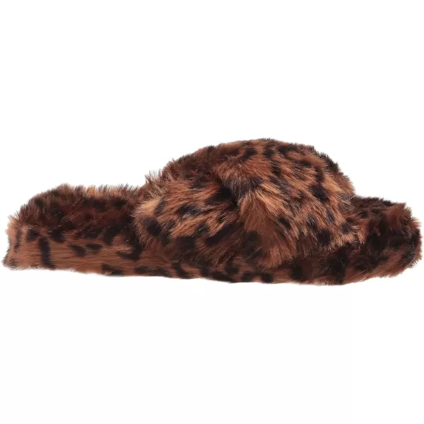 Amazon Essentials Womens Fluffy SlipperCheetah Print