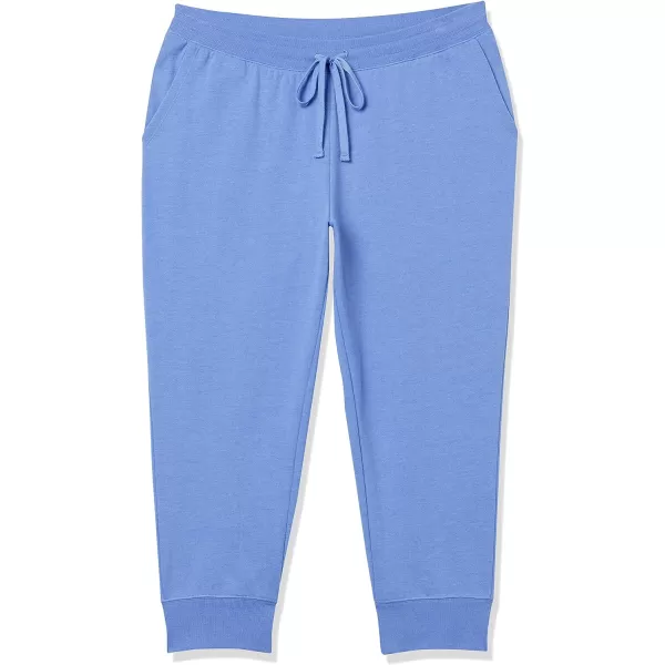 Amazon Essentials Womens French Terry Fleece Capri Jogger Sweatpant Available in Plus SizeBlue Heather
