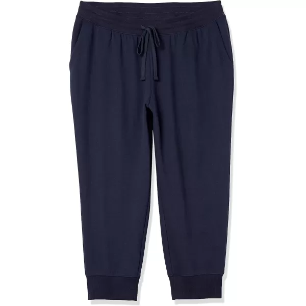 Amazon Essentials Womens French Terry Fleece Capri Jogger Sweatpant Available in Plus SizeNavy Heather