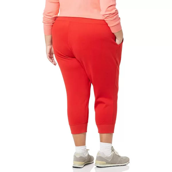 Amazon Essentials Womens French Terry Fleece Capri Jogger Sweatpant Available in Plus SizeRed