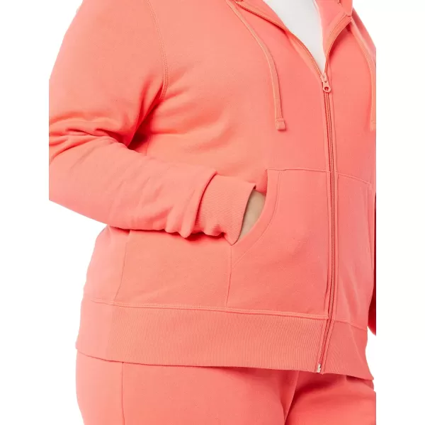 Amazon Essentials Womens French Terry Fleece FullZip Hoodie Available in Plus SizeBright Pink