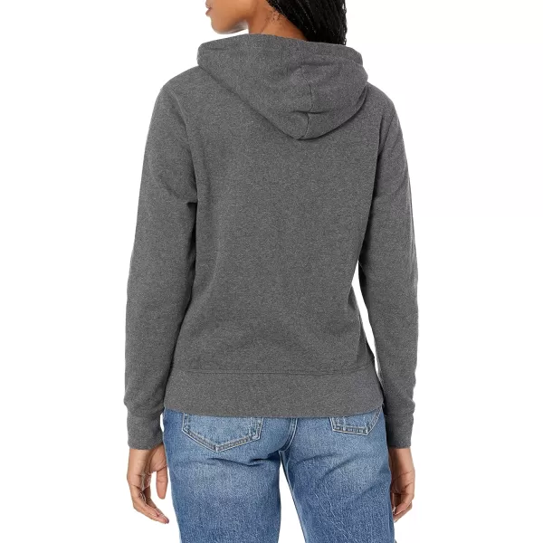 Amazon Essentials Womens French Terry Fleece FullZip Hoodie Available in Plus SizeCharcoal Heather