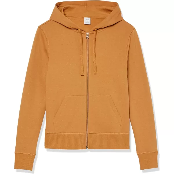 Amazon Essentials Womens French Terry Fleece FullZip Hoodie Available in Plus SizeDark Camel