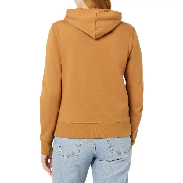 Amazon Essentials Womens French Terry Fleece FullZip Hoodie Available in Plus SizeDark Camel