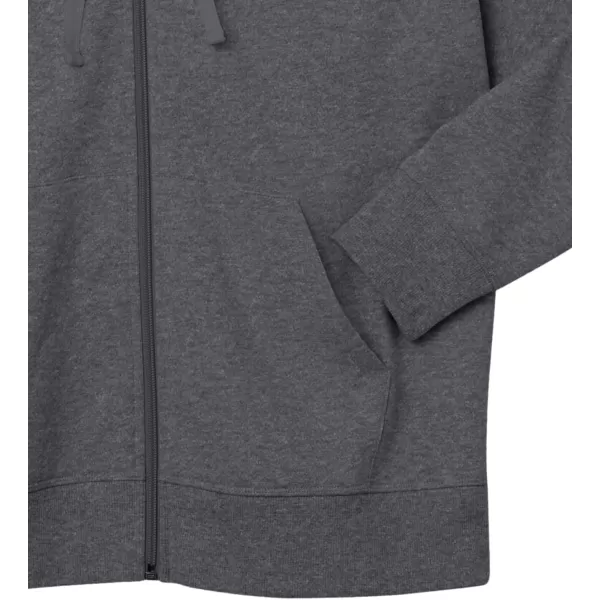 Amazon Essentials Womens French Terry Fleece FullZip Hoodie Available in Plus SizeDark Grey Heather