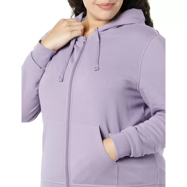 Amazon Essentials Womens French Terry Fleece FullZip Hoodie Available in Plus SizeGrape