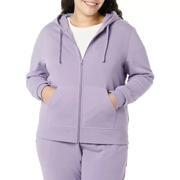 Amazon Essentials Womens French Terry Fleece FullZip Hoodie Available in Plus SizeGrape