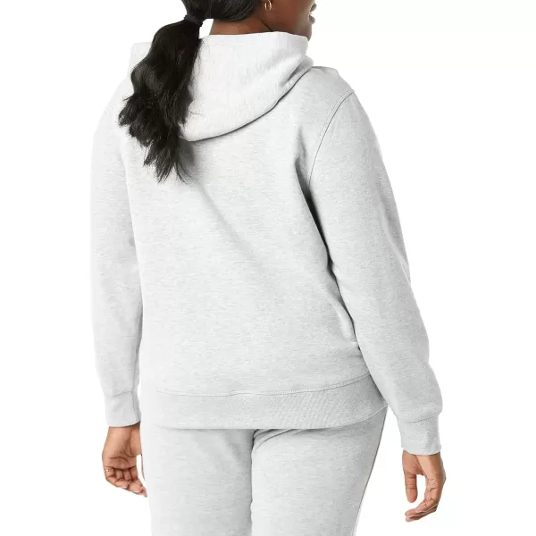 Amazon Essentials Womens French Terry Fleece FullZip Hoodie Available in Plus SizeGrey Heather