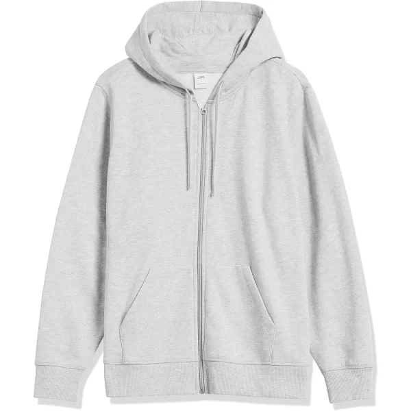 Amazon Essentials Womens French Terry Fleece FullZip Hoodie Available in Plus SizeGrey Heather