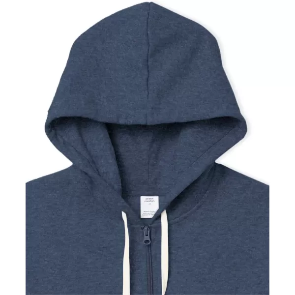 Amazon Essentials Womens French Terry Fleece FullZip Hoodie Available in Plus SizeNavy Heather