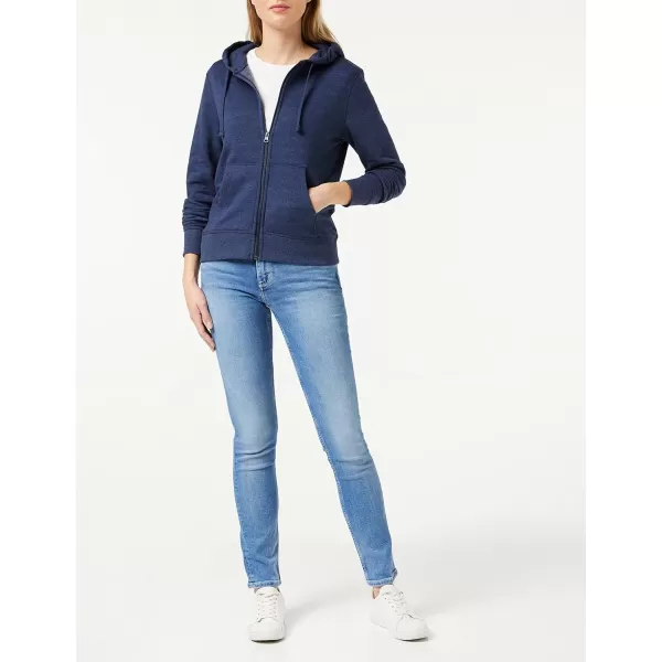 Amazon Essentials Womens French Terry Fleece FullZip Hoodie Available in Plus SizeNavy Heather