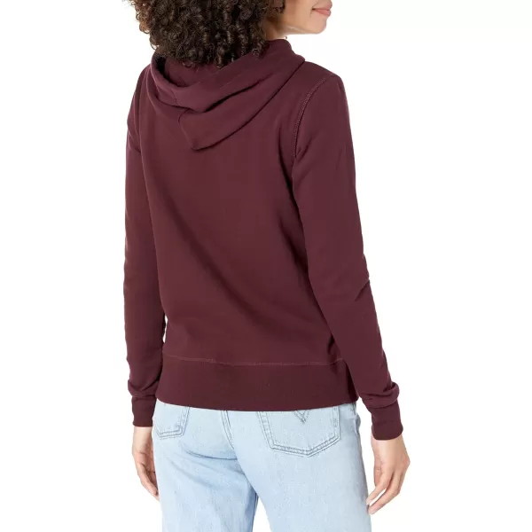 Amazon Essentials Womens French Terry Fleece FullZip Hoodie Available in Plus SizeOxblood