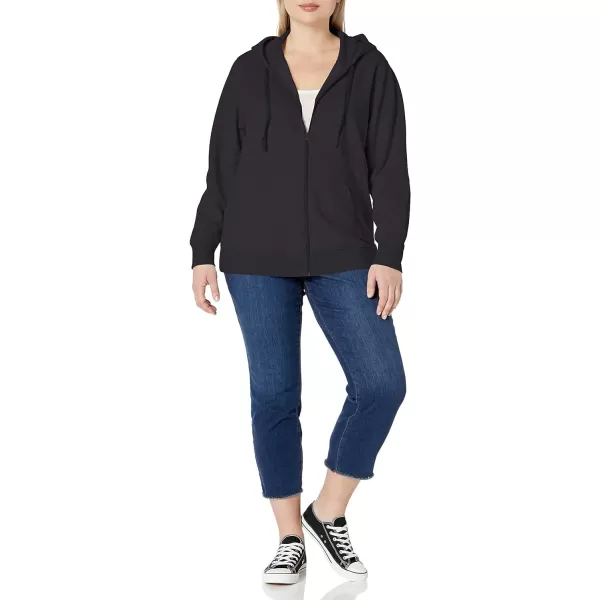 Amazon Essentials Womens French Terry Fleece FullZip HoodieBlack