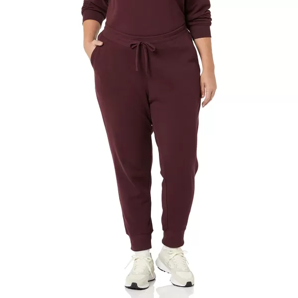 Amazon Essentials Womens French Terry Fleece Jogger Sweatpant Available in Plus SizeBurgundy