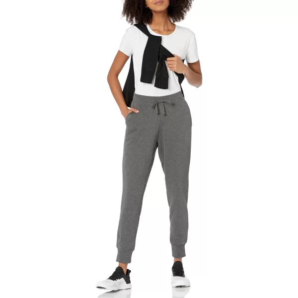 Amazon Essentials Womens French Terry Fleece Jogger Sweatpant Available in Plus SizeCharcoal Heather