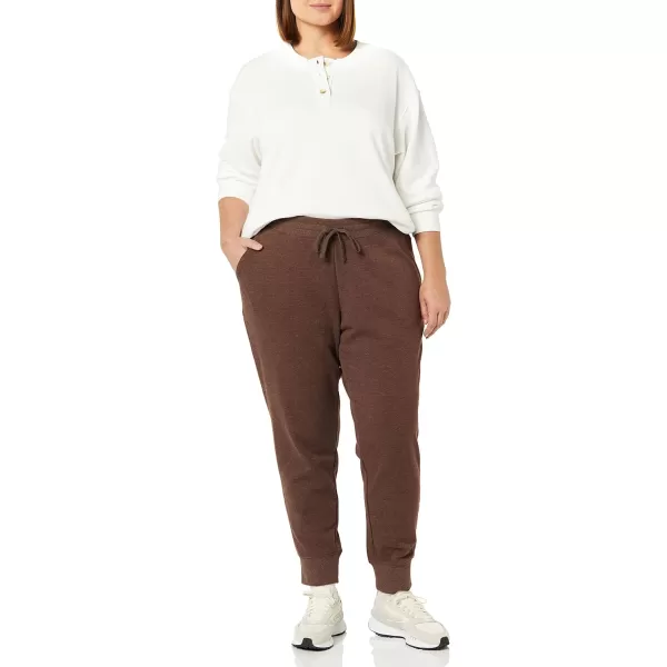 Amazon Essentials Womens French Terry Fleece Jogger Sweatpant Available in Plus SizeChocolate Heather