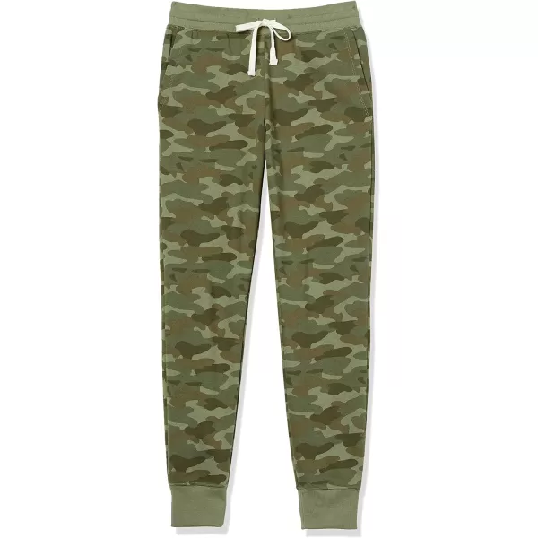 Amazon Essentials Womens French Terry Fleece Jogger Sweatpant Available in Plus SizeGreen Camo