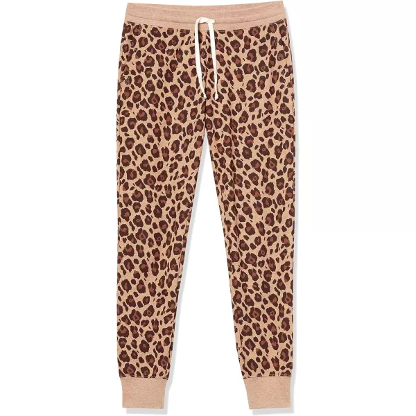 Amazon Essentials Womens French Terry Fleece Jogger Sweatpant Available in Plus SizeLeopard