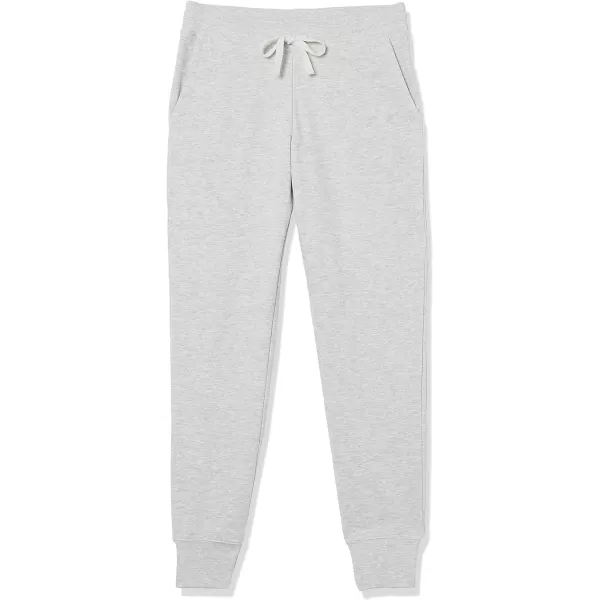 Amazon Essentials Womens French Terry Fleece Jogger Sweatpant Available in Plus SizeLight Grey Heather