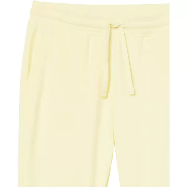 Amazon Essentials Womens French Terry Fleece Jogger Sweatpant Available in Plus SizeLight Yellow