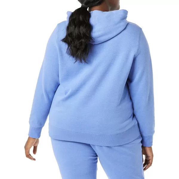 Amazon Essentials Womens French Terry Fleece Pullover Hoodie Available in Plus SizeBlue Heather