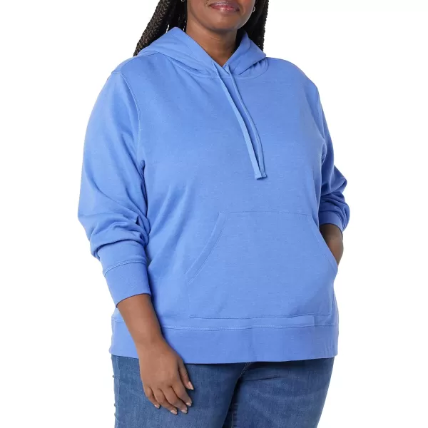 Amazon Essentials Womens French Terry Fleece Pullover Hoodie Available in Plus SizeBlue Heather