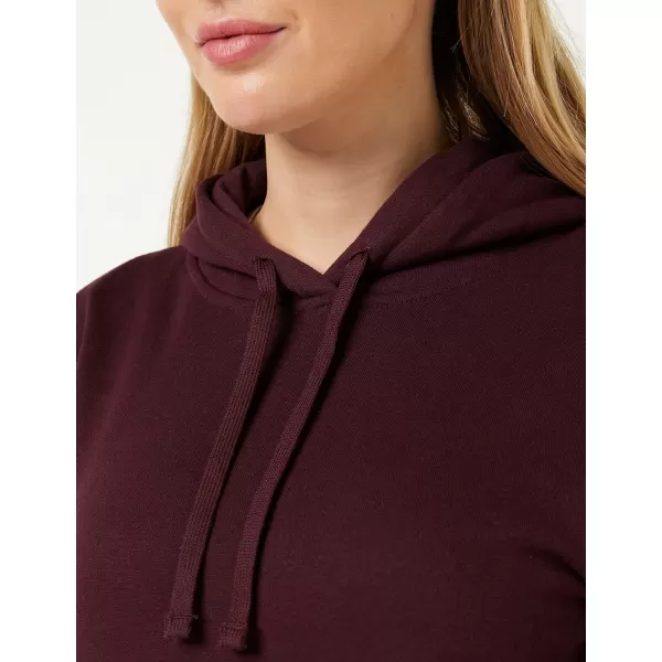 Amazon Essentials Womens French Terry Fleece Pullover Hoodie Available in Plus SizeBurgundy