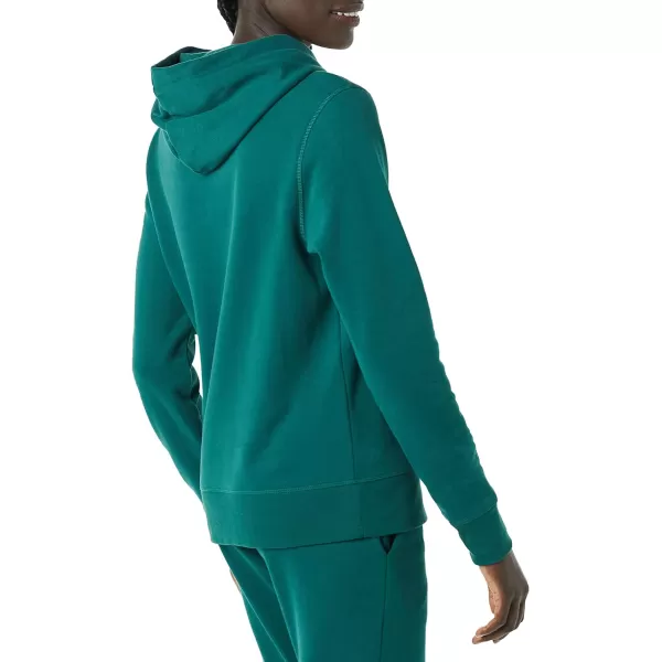 Amazon Essentials Womens French Terry Fleece Pullover Hoodie Available in Plus SizeDark Green