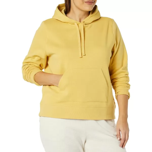 Amazon Essentials Womens French Terry Fleece Pullover Hoodie Available in Plus SizeDark Yellow