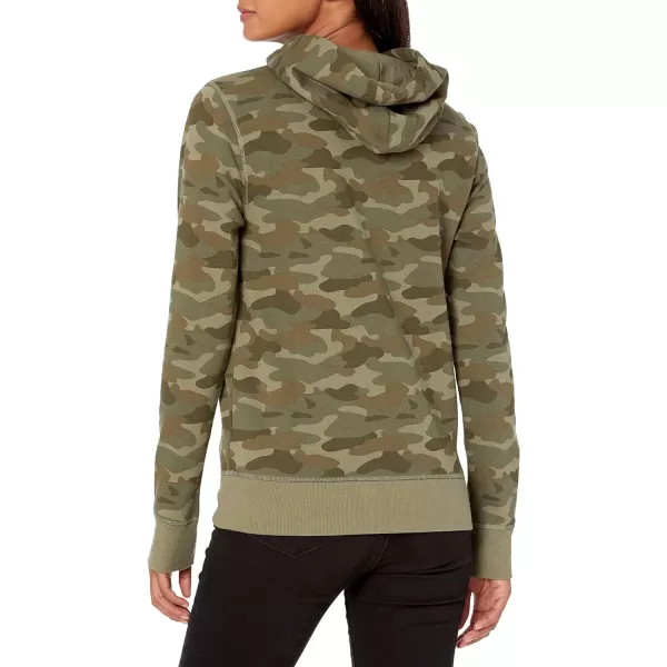 Amazon Essentials Womens French Terry Fleece Pullover Hoodie Available in Plus SizeGreen Camo