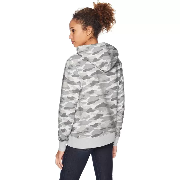 Amazon Essentials Womens French Terry Fleece Pullover Hoodie Available in Plus SizeGrey Camo