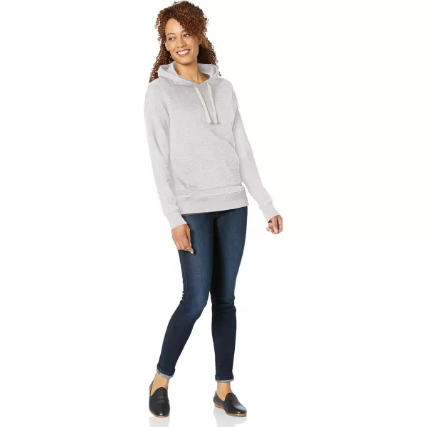 Amazon Essentials Womens French Terry Fleece Pullover Hoodie Available in Plus SizeLight Grey Heather