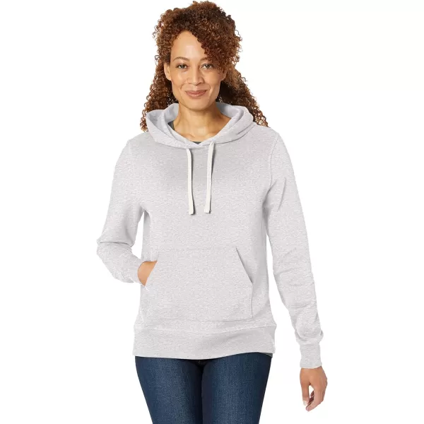 Amazon Essentials Womens French Terry Fleece Pullover Hoodie Available in Plus SizeLight Grey Heather