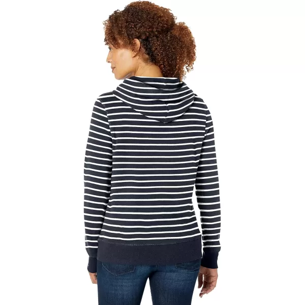 Amazon Essentials Womens French Terry Fleece Pullover Hoodie Available in Plus SizeNavy Stripe