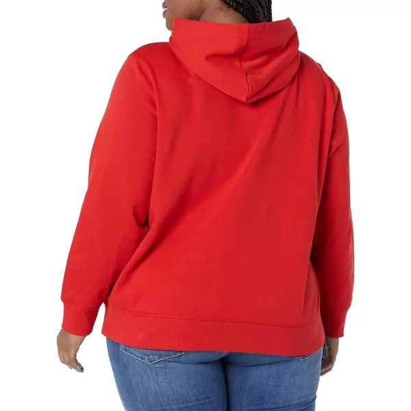 Amazon Essentials Womens French Terry Fleece Pullover Hoodie Available in Plus SizeRed