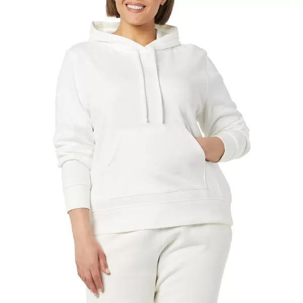 Amazon Essentials Womens French Terry Fleece Pullover Hoodie Available in Plus SizeWhite