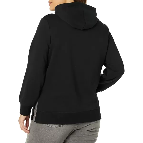 Amazon Essentials Womens French Terry Hooded Tunic SweatshirtBlack