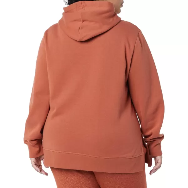 Amazon Essentials Womens French Terry Hooded Tunic SweatshirtCaramel