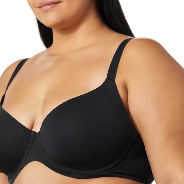 Amazon Essentials Womens Full Cover Cotton Bra Pack of 2BlackWhite