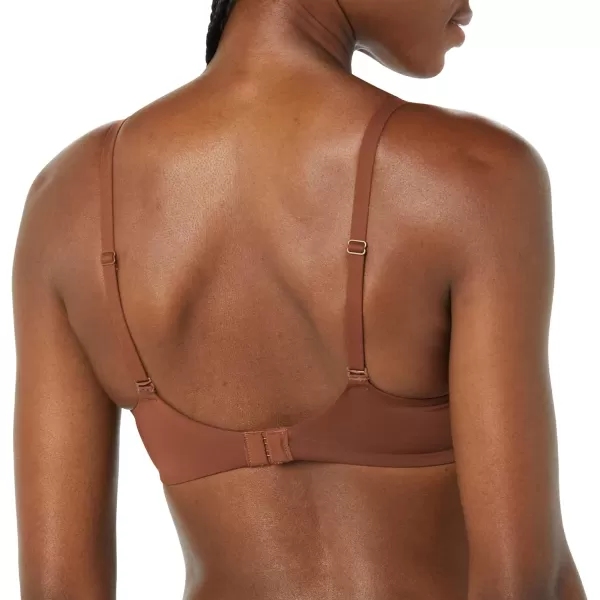 Amazon Essentials Womens Full Cover Microfiber Bra Pack of 2ChocolateRed