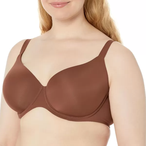 Amazon Essentials Womens Full Cover Microfiber Bra Pack of 2ChocolateRed