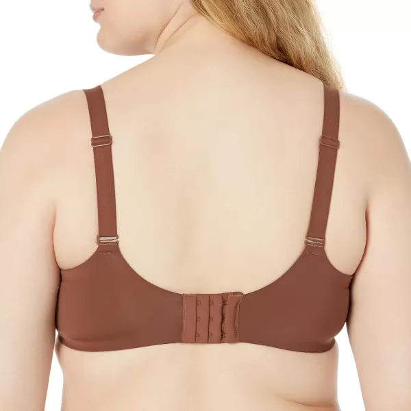 Amazon Essentials Womens Full Cover Microfiber Bra Pack of 2ChocolateRed