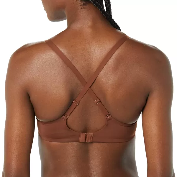 Amazon Essentials Womens Full Cover Microfiber Bra Pack of 2ChocolateRed